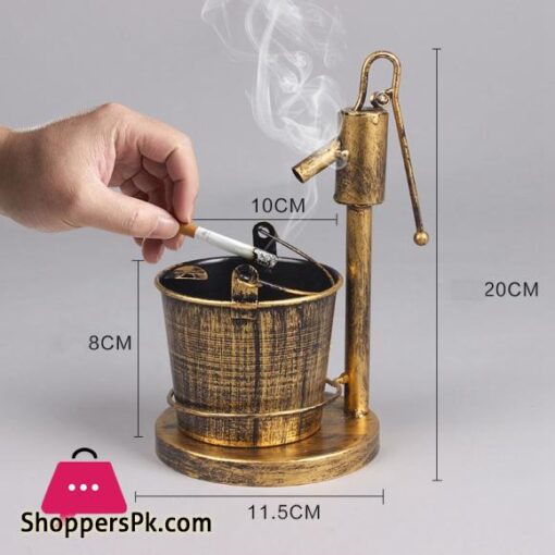 European Style Retro Iron Handmade Ashtray Personalized Home Decoration Crafts Fall Proof Multifunctional Props B