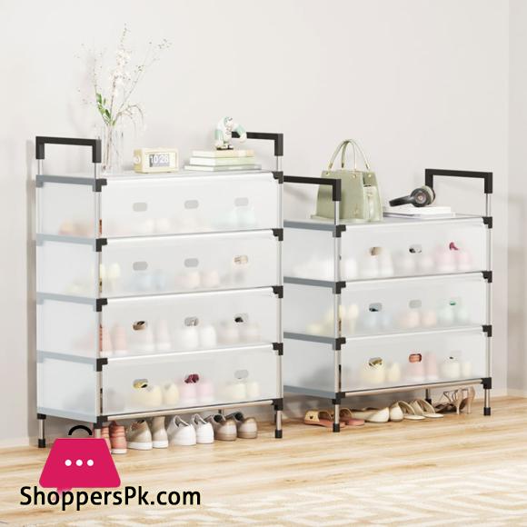 Dustproof Shoes Rack Shoes Shelf DIY Assemble Space-Saving Shoe Cabinet - 5 Layer
