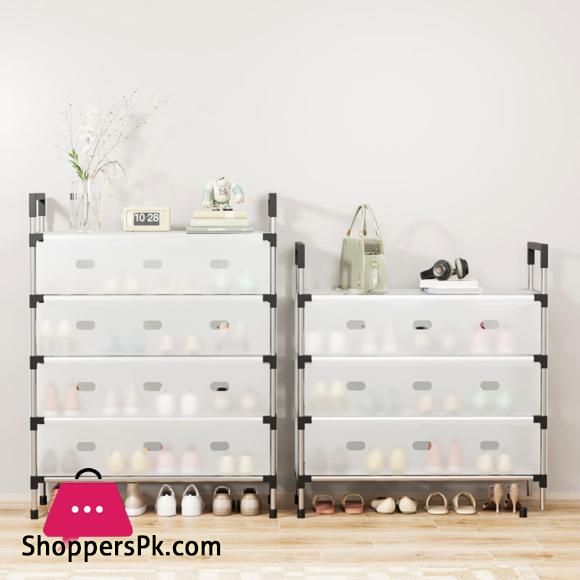 Dustproof Shoes Rack Shoes Shelf DIY Assemble Space-Saving Shoe Cabinet - 5 Layer
