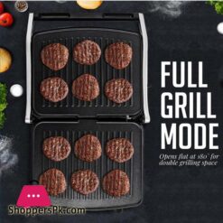 Imported National Electric Panini Press Contact Griller Commercial Contact Griller 180 Degree Flat Contact Grill Griller for Barbeque Burger Grilled Cheese Non Stick Double Sided Flat Plates Complete 5 Years Warranty Model GR 6066