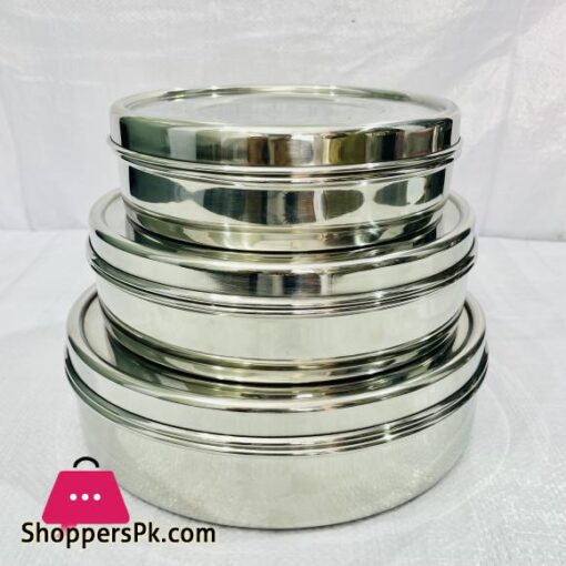 stainless steel Storage containers Set of 3 Kitchen storage Boxes Premium Quality Kitchen food Storage