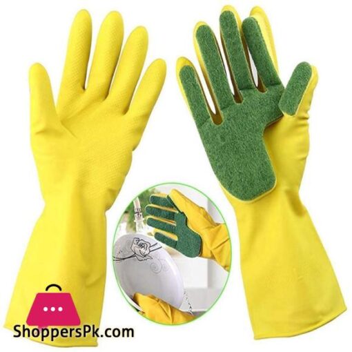 LATEX Sponge Dishwashing Gloves Gloves for kitchen Hand Dish Washing