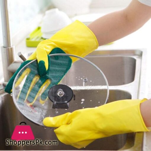 LATEX Sponge Dishwashing Gloves Gloves for kitchen Hand Dish Washing