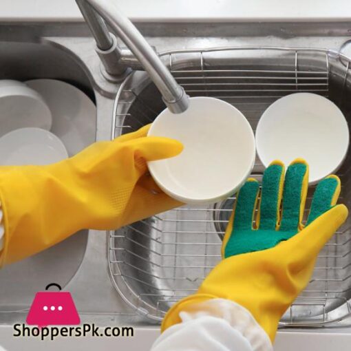 LATEX Sponge Dishwashing Gloves Gloves for kitchen Hand Dish Washing