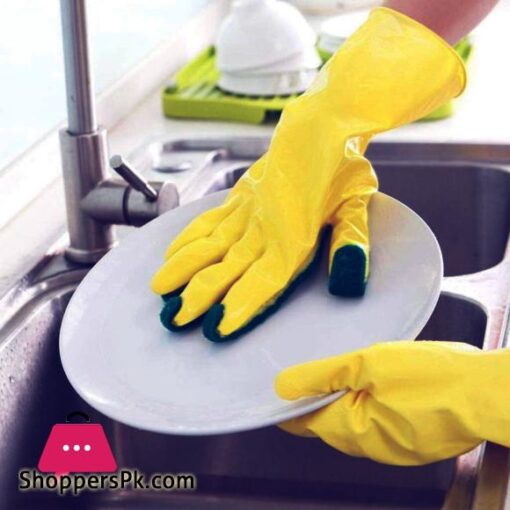 LATEX Sponge Dishwashing Gloves Gloves for kitchen Hand Dish Washing