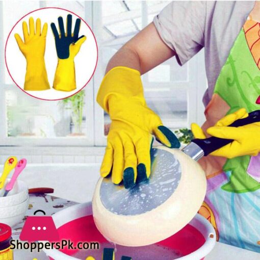 LATEX Sponge Dishwashing Gloves Gloves for kitchen Hand Dish Washing