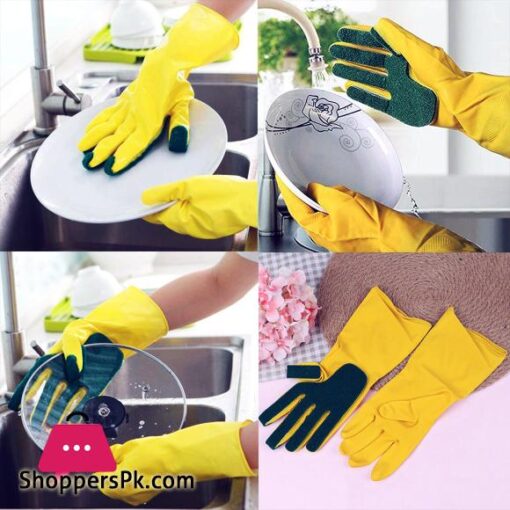 LATEX Sponge Dishwashing Gloves Gloves for kitchen Hand Dish Washing