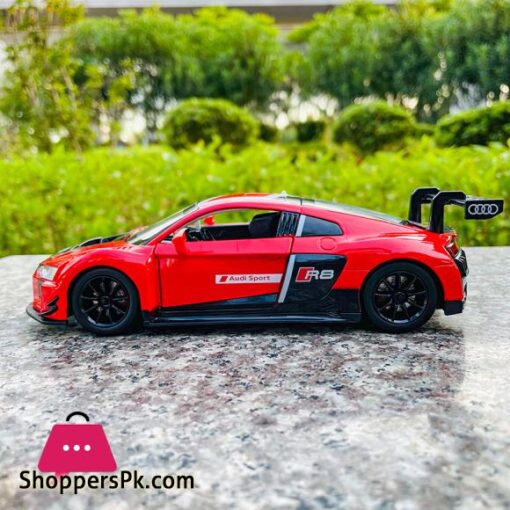 MSZ 1:24 Audi R8 LMS red Racing Car Model Kids Toy Car Die Casting and Toy Car Sound and Light Boy Car