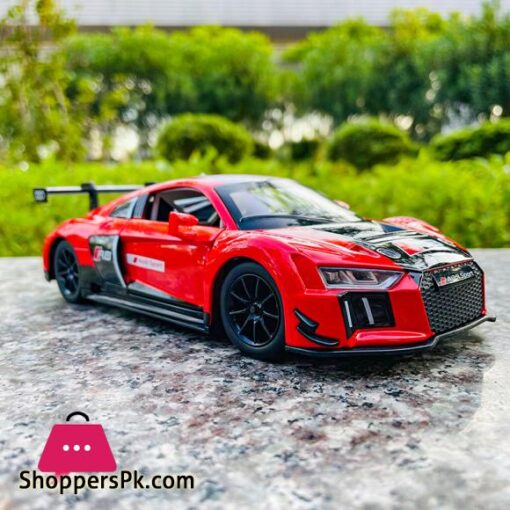 MSZ 1:24 Audi R8 LMS red Racing Car Model Kids Toy Car Die Casting and Toy Car Sound and Light Boy Car