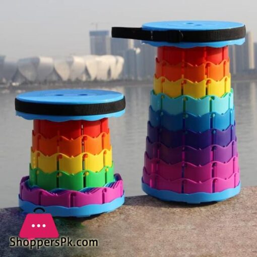 Outdoor Folding Stool Plastic Telescopic Chairs Portable Folding Beach Stool Fishing Chair