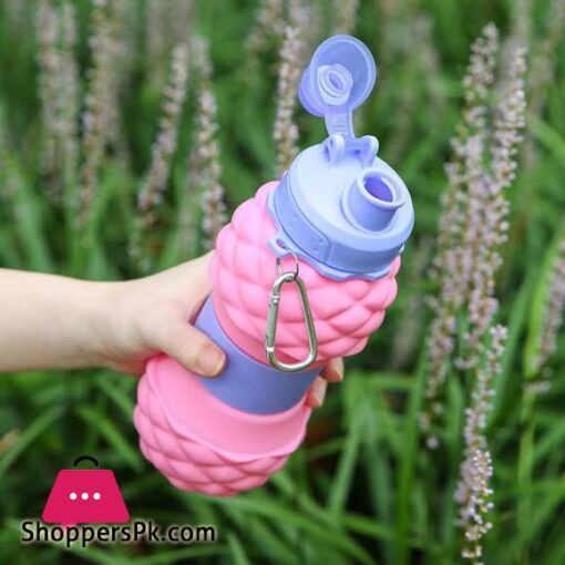 Pineapple shape foldable water bottle reusable silicone water bottle outdoor mountaineering travel portable hiking water cup - AliExpress 15 - Image 5