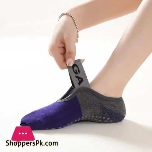 Professional Anti-slip Yoga Socks Backless Bandage Pilates Socks Fitness Slipper Cotton Sports Socks - Image 6