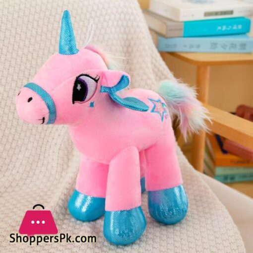 Foreign trade rainbow unicorn doll plush toy doll soothing rag doll pony children and girls pillow delivery