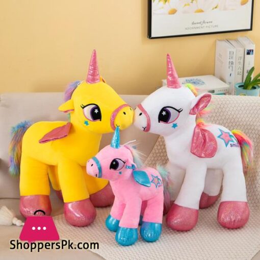 Foreign trade rainbow unicorn doll plush toy doll soothing rag doll pony children and girls pillow delivery