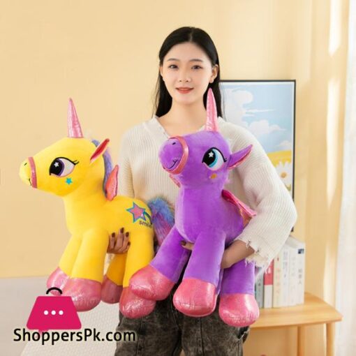 Foreign trade rainbow unicorn doll plush toy doll soothing rag doll pony children and girls pillow delivery