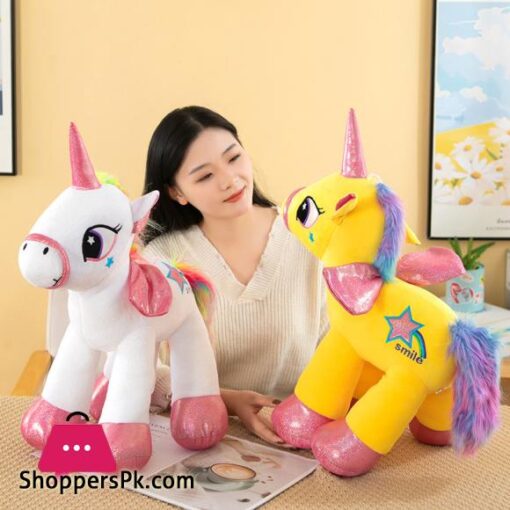 Foreign trade rainbow unicorn doll plush toy doll soothing rag doll pony children and girls pillow delivery