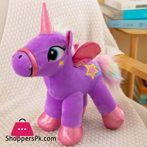 Foreign trade rainbow unicorn doll plush toy doll soothing rag doll pony children and girls pillow delivery