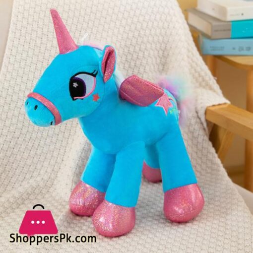 Foreign trade rainbow unicorn doll plush toy doll soothing rag doll pony children and girls pillow delivery