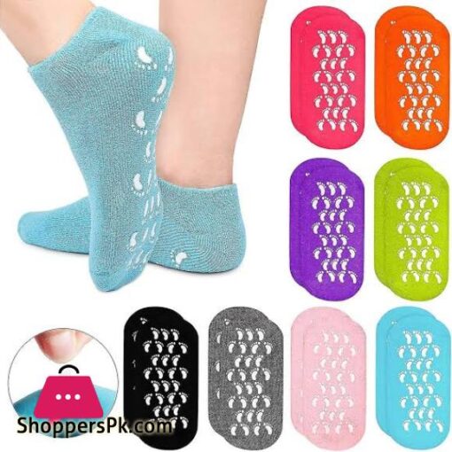 Silicone Gel Moisturizing Ultra Soft Spa Socks for Repair Dry Cracked Feet and Ankles Skincare Spa Moisturizing Gel Socks Spa Socks for cracked heels Spa Gel Socks