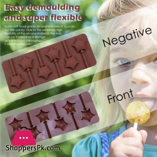 6pc lollipop mold silicone multi