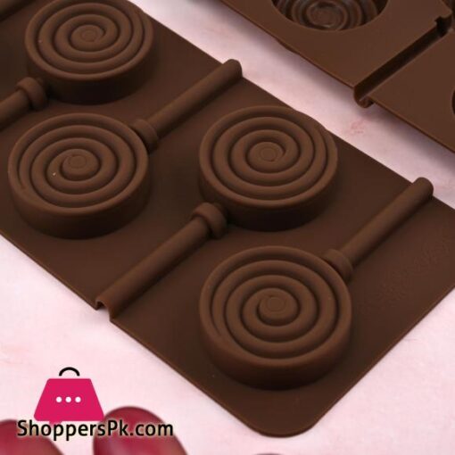 Easy to clean Lollipop silicone mold Homemade Flexible Non stick Chewing gum mold Silicone Marzipan mold for Baking Candy making Pastry decorating Kitchen tool Home baking enthusiasts