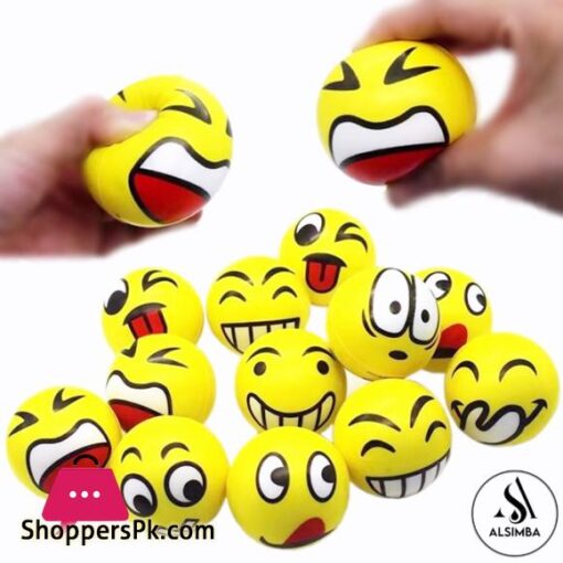 Alsimba 1 Pcs Soft Foam Reaction Emoji Balls for Kids High Density Foam Ball For Over 3 Years Old Kids Soft Lightweight Easy To Grip Indoor Training Ball Any Random Design