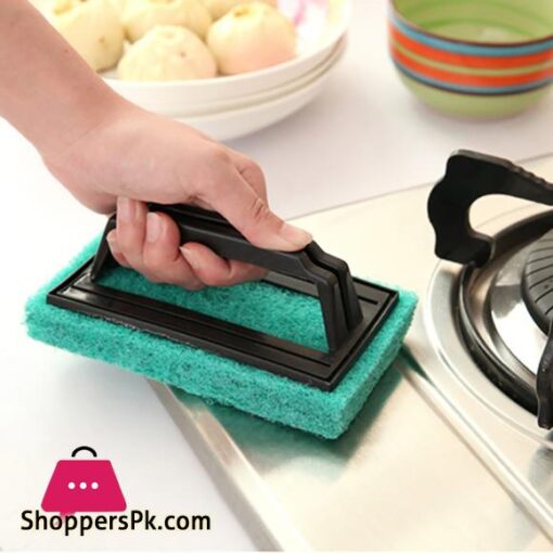 Sponge Cleaning Brush with Handle Scrubber Pot Brush Scrubbers Kitchen Cleaning Tools