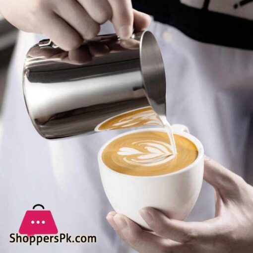 Stainless Steel Milk Frothing Pitcher Coffee Cup with Scale Latte Art for