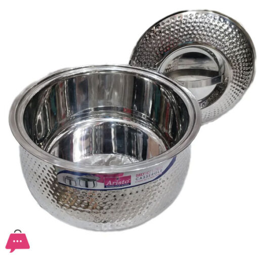 Aristo Indian Hotpot Hammered Stainless Steel 3 Liter