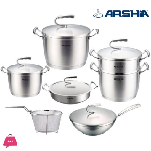 Arshia Stainless Steel Cookware Set 12pcs