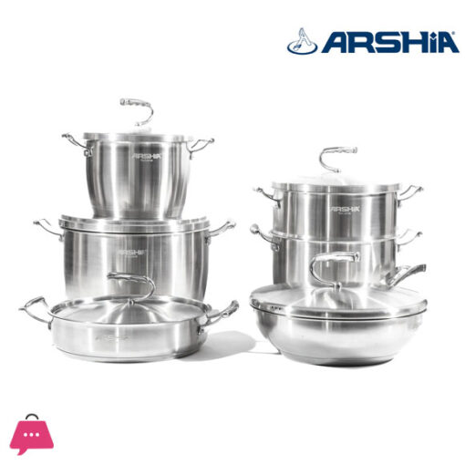 Arshia Stainless Steel Cookware Set 12pcs