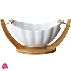 Ceramic Fruit Bowl Salad Bowl Living Room Decoration Solid Color Snack Cradle Fruit Bowl