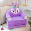 children's folding armchair Purple Bunny