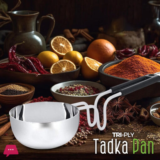 Classic Aluminium Indian Vaghar Tadka Pan with Grip Handle NO : 6