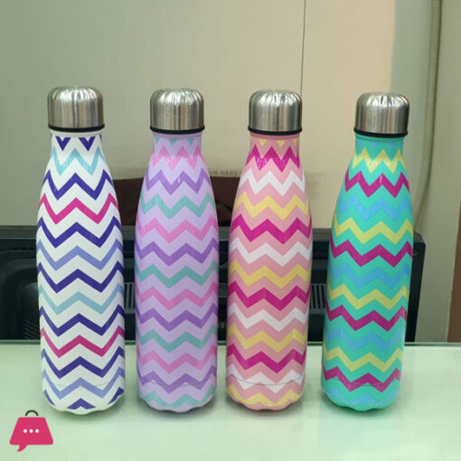 Colorful Zigzag Stainless Steel Thermal Bottles – 750ml