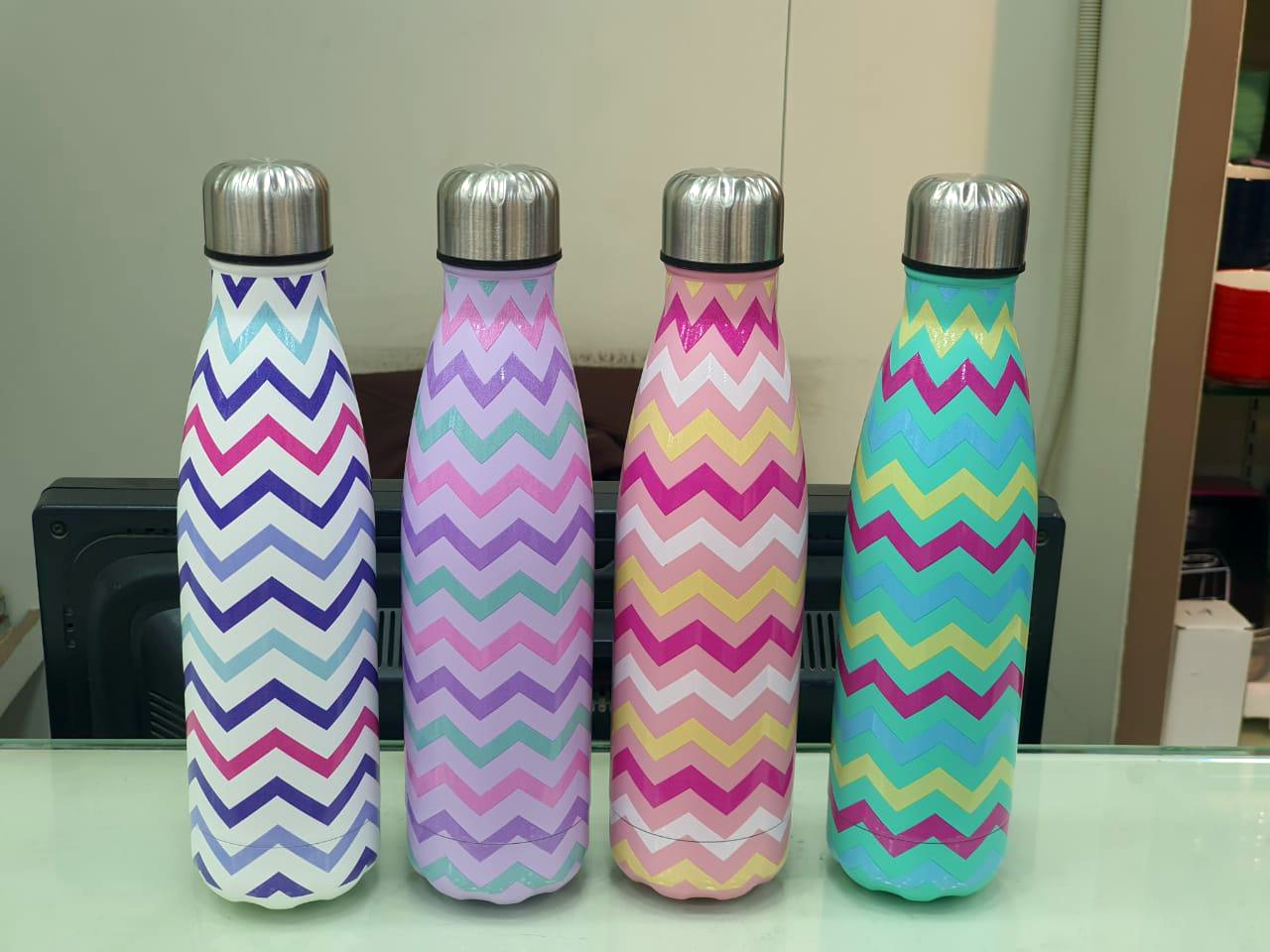 Colorful Zigzag Stainless Steel Thermal Bottles – 750ml