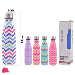 Colorful Zigzag Stainless Steel Thermal Bottles – 750ml