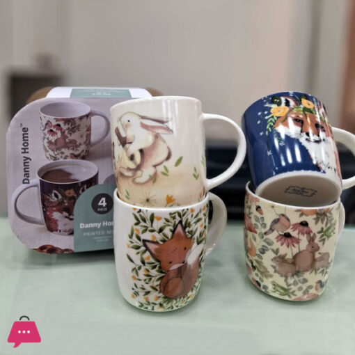 Danny Home Forest Animals Mug Set of 4