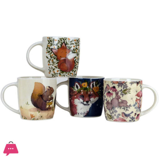 Danny Home Forest Animals Mug Set of 4