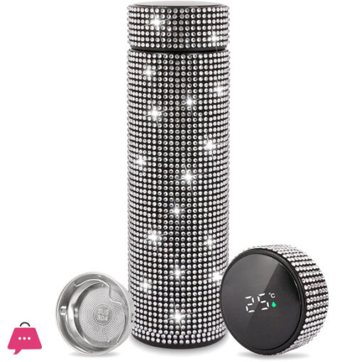 DIAMOND DISPLAY TEMPERATURE THERMOS CUP WATER BOTTLE