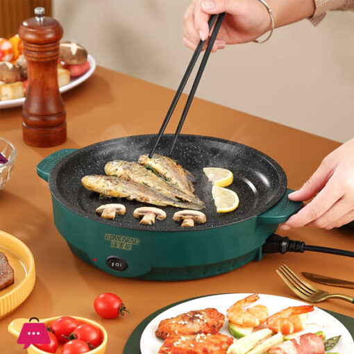 Electric Pan Electric MultiCooker Electric Frying Pan 220V Household Barbecue Fried Steak Fish Omelette Frying Pan Non-stick Cooking Machine