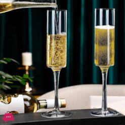 Flute Champagne Glasses Champagne Flute Glass for Home Bar,Wedding,Restaurant 150ml - Set of 6