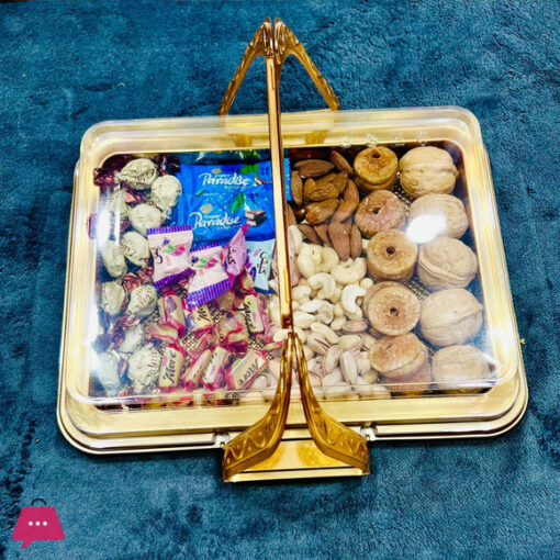 Golden Disc Packing Box Disposable  Dried Fruits Gift Pack Tray Box