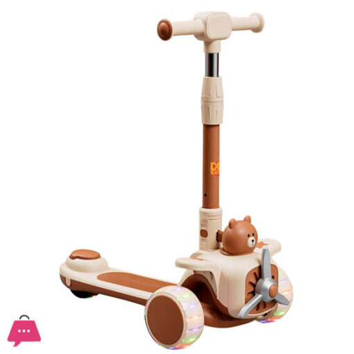 Happy Airplane Scooter Adjustable Scooter for Kids Scooty With Light Sound