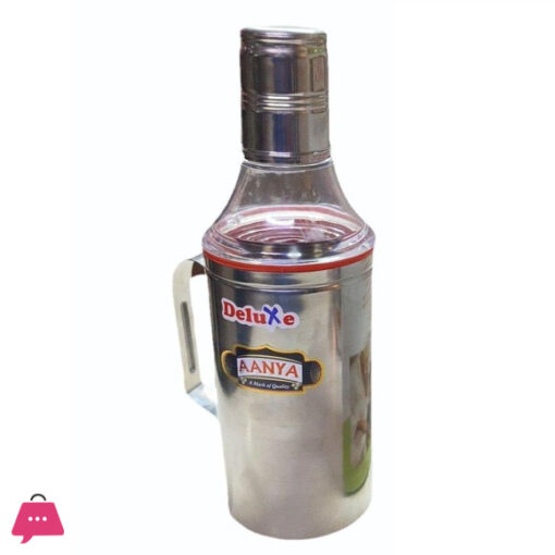 Indian Aanya Deluxe Stainless Steel Oil Bottle Dispenser - 750ML