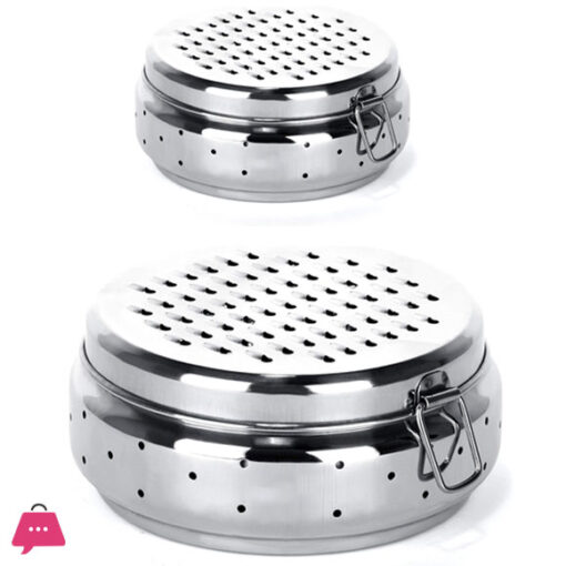 Indian Aristo Stainless Steel Grater with Storage Container - Set of 2