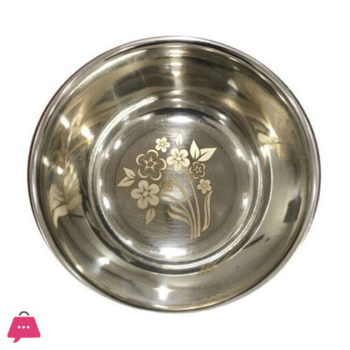 Indian Bowl Kanchan Deep Wati Laser Print Stainless Steel Size 5.5inch