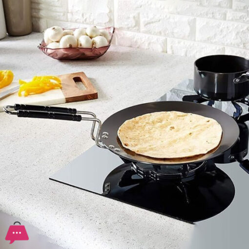 Indian Imported Hard Anodized Non Stick Tawa Roti Maker Paratha Pan - Induction Base - 12 inches 4mm