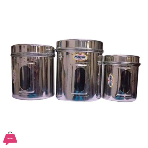 Indian Stainless Steel Aarpar Dabba Set of 3