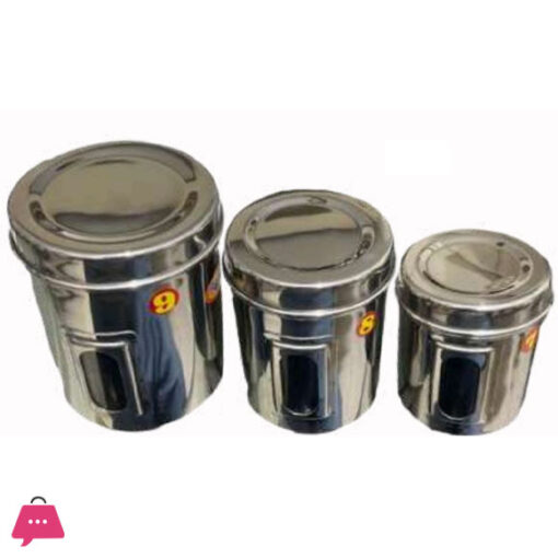 Indian Stainless Steel Aarpar Dabba Set of 3